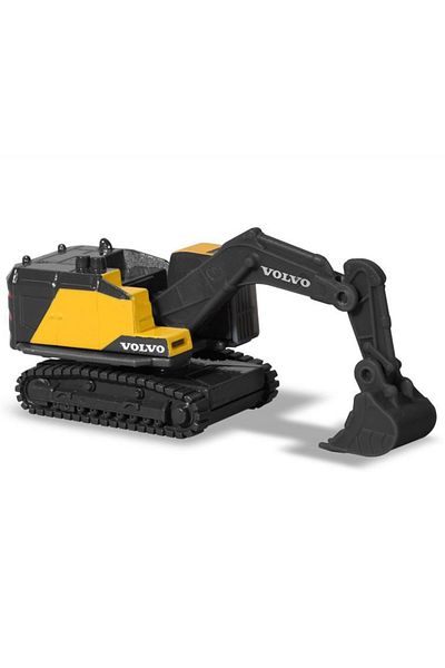 Majorette Set Majorette Volvo camion cu remorca, camion basculant, buldozer si excavator