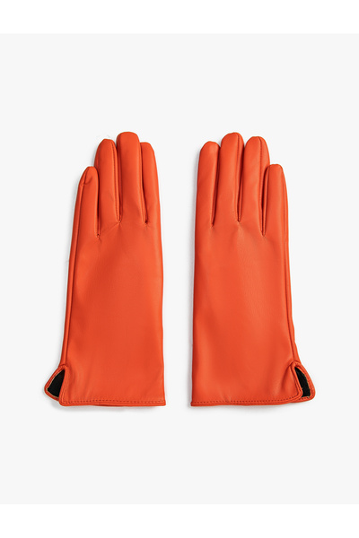 Koton Suni Deri Eldiven İçi Peluş Astarlı