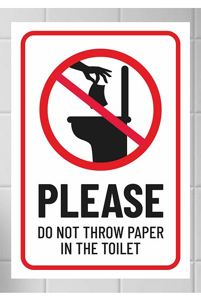 zafrakreklam Please Do Not Throw Paper Tabela 16X23 Pvc Sheet