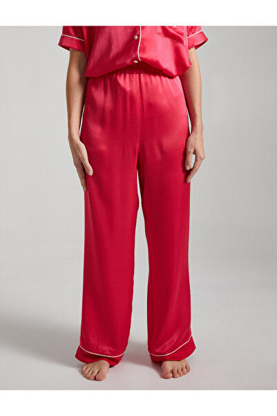 Koton Szatén pizsama alsó, egyenes lábú derék rugalmas szalag részletesen