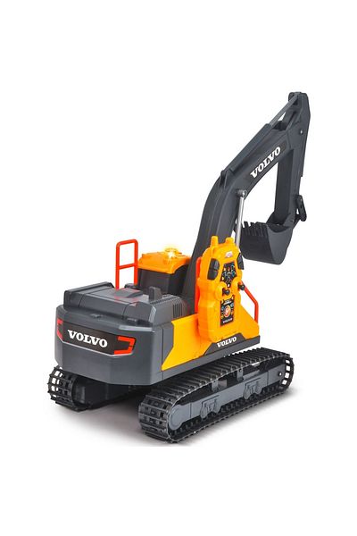 Dickie Toys Excavator Dickie Toys Volvo Mining Excavator 60 cm cu telecomanda, lumini si sunete gri