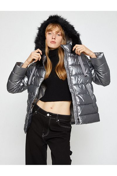 Koton Gray Women's Coat 3wak20102ew