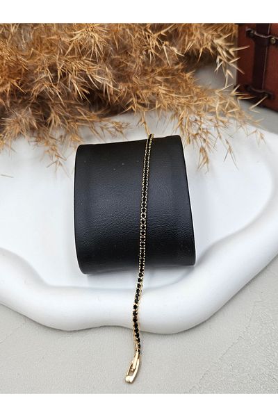 AURA Black Zirconia Waterway Bracelet 2.5