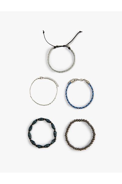 Koton Set of 5 Bracelets Wooden Beaded Multicolored