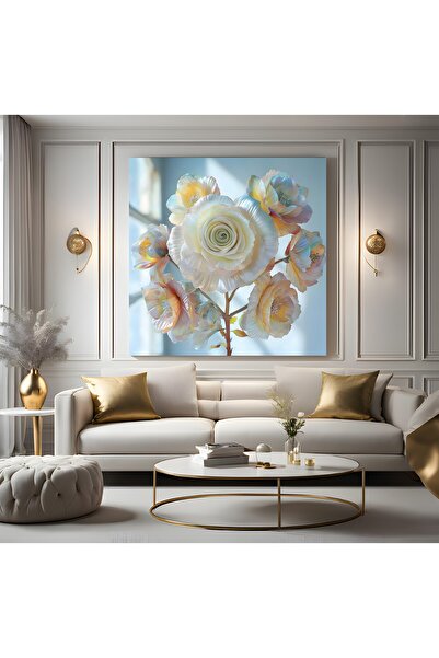 EMYA HOME Pictură pe pânză cu flori albe