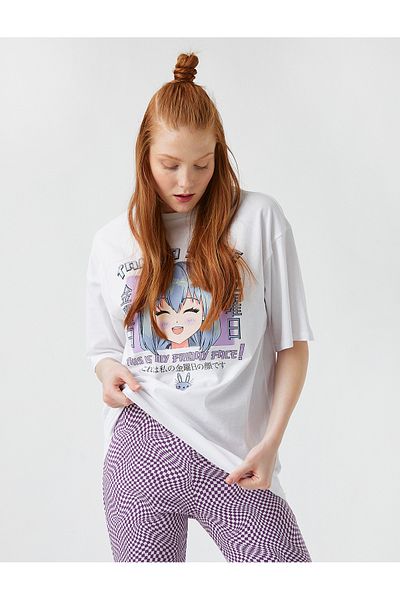 Koton Γυναικείο T-Shirt εκρού 2SAL10129IK