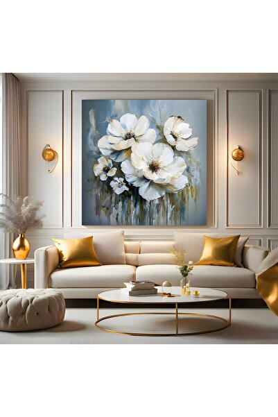 EMYA HOME Pictură pe pânză cu flori albe
