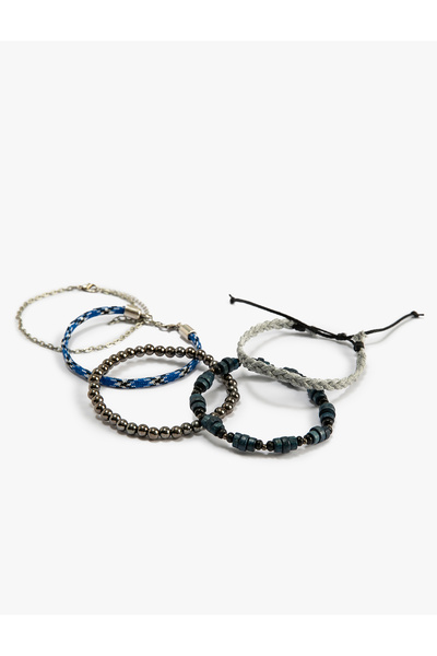 Koton 5'li Bileklik Seti Ahşap Boncuklu Çok Renkli