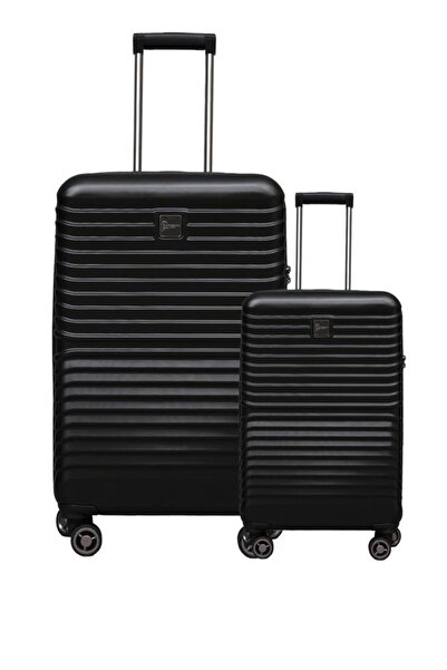louisiana polo 2'li Valiz Seti Polikarbon Büyük Boy – Kabin Boy Valiz Siyah 1811