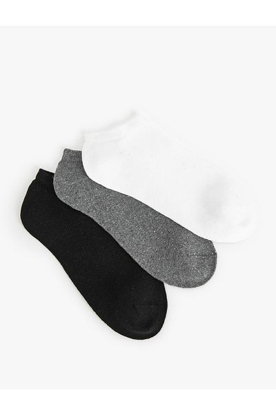 Koton 3-Piece Basic Booties Socks Set - Multicolored