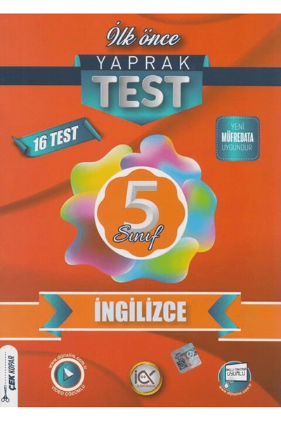 İlk Önce Yayıncılık 5. Sınıf İngilizce Yaprak Test / Kolektif / İlk Önce Yayıncılık / 9786258348484