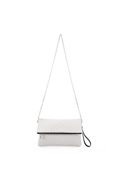 Desa Marisa Beige Women's Patterned Clutch Bag