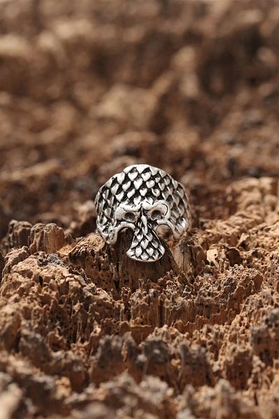 modalem Skull Pattern Adjustable Ring