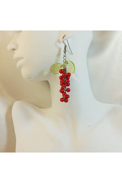 Crystal Atelier Natural Pearl Design - Soft Vibes Vintage Grape Earrings, Cluster and Dangle Gift