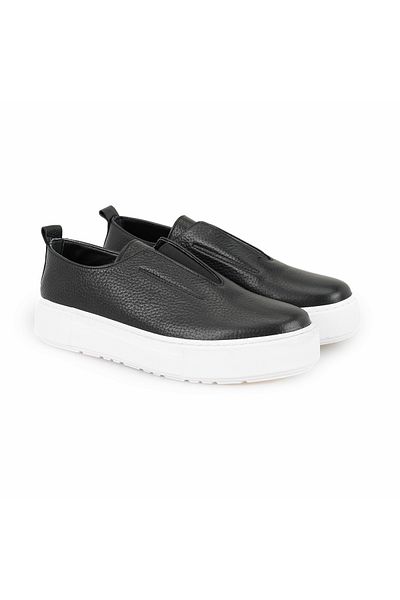 Desa Pantofi sport din piele neagră de damă