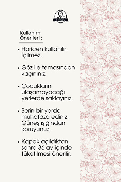 Özcan Bey Deluxe Seri Nilüfer Çiçeği Kolonyası Parfümlü Lotus Çiçeği Kokulu Kolonya Takımı 200ml + 100ml