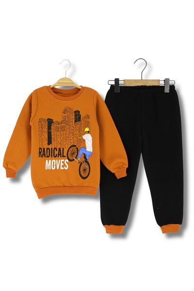 Atabay Kids Boy's 3 Rope Raised Tracksuit Set