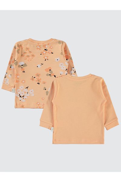 Civil Baby Set of 2 Salmon Sweatshirt for Baby Girl 6-18 Months