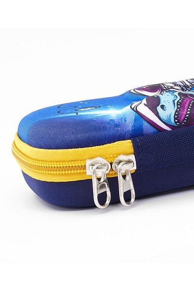 Bonfino Bonfino Astronaut Theme Pencil Case, Sturdy, Zipper Closure, 23 x 11 x 4 cm, 5 Years+ - Blue