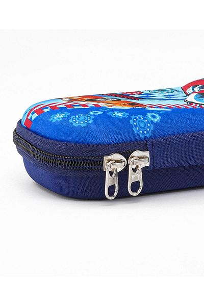 Bonfino Bonfino Racing Car Theme Pencil Case, Sturdy, Zipper Closure, 23 x 11 x 4 cm, 5 Years+ - Blue