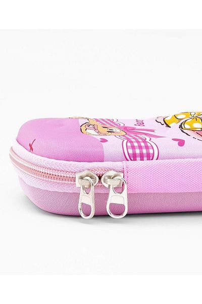 Bonfino Bonfino Bear Theme Pencil Case, Sturdy, Zipper Closure,23 x 11 x 4 cm, 5 Years+ - Pink