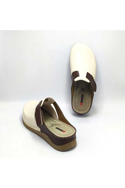 DR KLOMPA Women's Slippers Ms468 Beige Brown Orthopedic Sabo Slippers