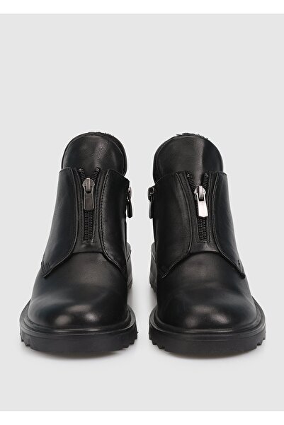 Provoq Siyah Deri Kadın Bot