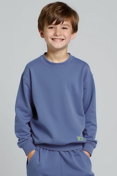 minojoy Atter Koloni Blue Cotton Boy Sweatshirt