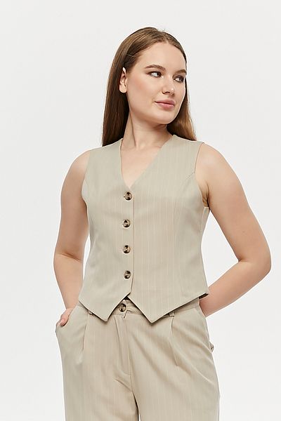 Bolivente Women's Striped Regular Woven Vest