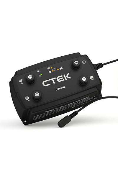 CTEK D250SE، 12 فولت، 20 أمبير، نظام إدارة البطارية المزدوجة مع التحكم بالطاقة الشمسية