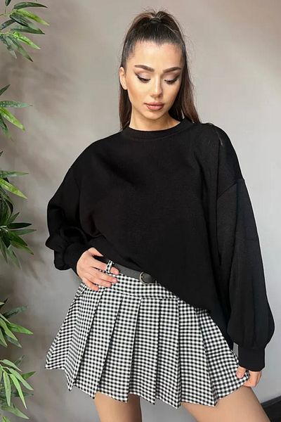 GÜLSELİ Pulover de damă oversize tricot cu mânecă balon