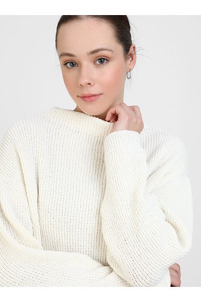 Refka Refka Beige Knitwear Tunic - Με Ειδική Λεπτομέρεια από Νήματα
