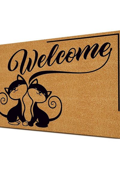 Decovetro Mop Welcome Cats - Covoraș de ușă cu model