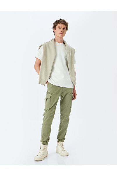 Koton Cargo Pocket Detailed Jogger Khaki Men's Trousers 5Sam40005Hw