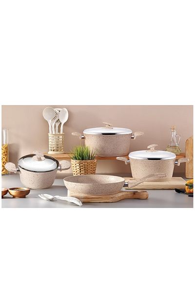 Bonera 13 Piece Turkish Granite Cookware Set