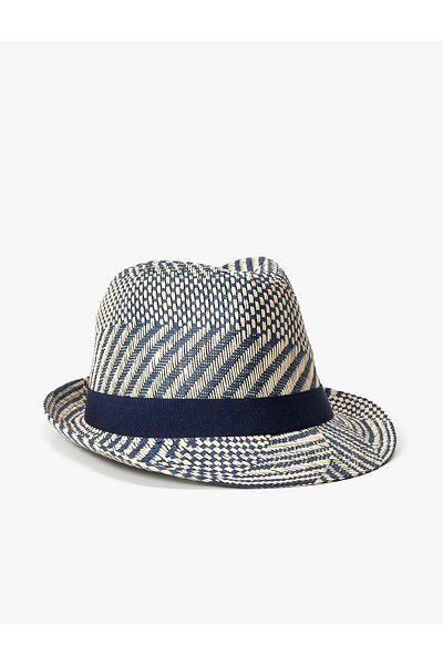 Koton Straw Fedora Hat with Ribbon Detail