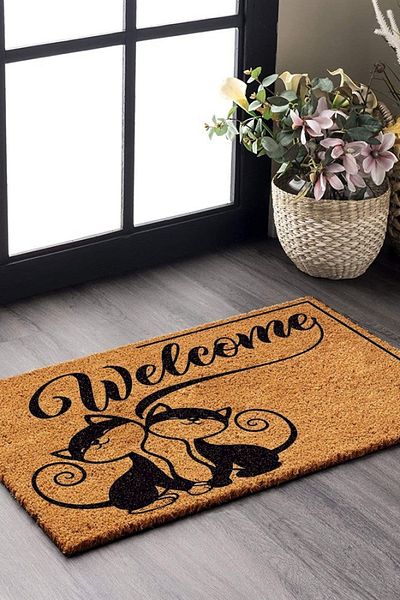 Decovetro Mop Welcome Cats - Covoraș de ușă cu model