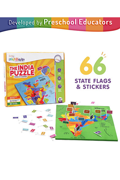 Intelliskills Intelliskills Indian States Educational Puzzle - Multi-Colored ...