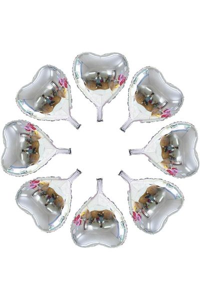 Zanzibar 10 Inch Silver Heart Foil Balloon - 25 Pcs