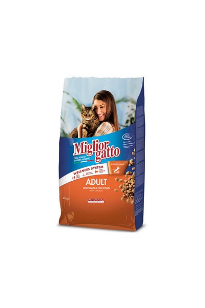 Miglior Gatto with Chicken Dry Cat Food - 4 kg-Pack of 2