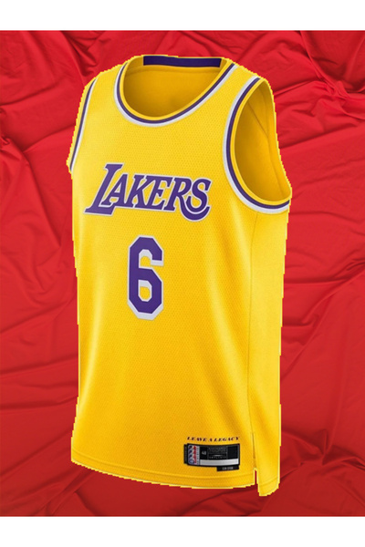 bergibo James 6 Nefes Alan Terletmeyen Basketbol Forma T-shırt Sarı