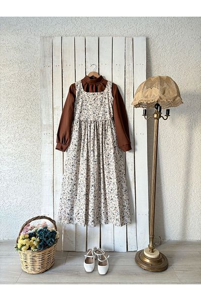 KÜÇÜĞÜM BUTİK Gilet din popelin gri maro cu modele florale
