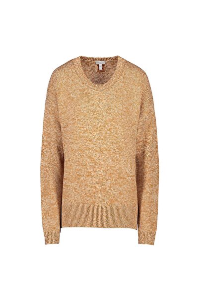 Escada Sport Kırçıllı Bisiklet Yaka Camel Yün Kazak