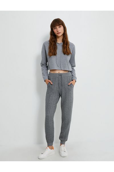 Koton Jogger-Jogginghose mit strukturierter Taille und Tasche