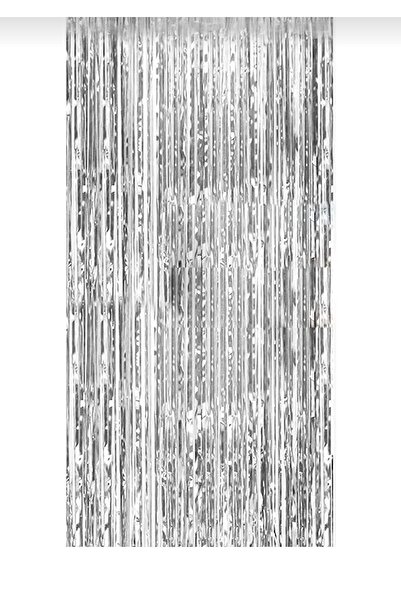 ALYA Parti Metalik Gümüş Arka Fon Perdesi Parti Perdesi