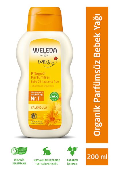 Weleda Calendula Organic Baby Oil 200 ml Unperfumed