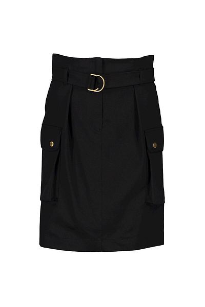 Escada Sport Pocket Detailed Belted Slim Fit Short Length Cotton Skirt