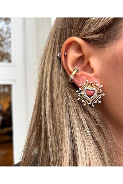 Bubbleatelier Heart detailed gold earrings
