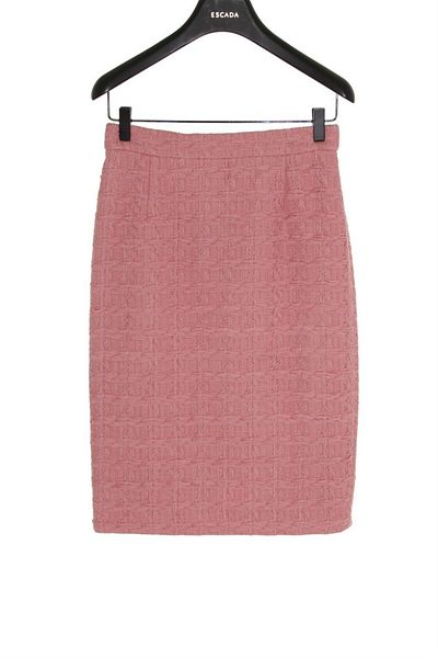 Escada Medium Pink Cotton Tweed Skirt