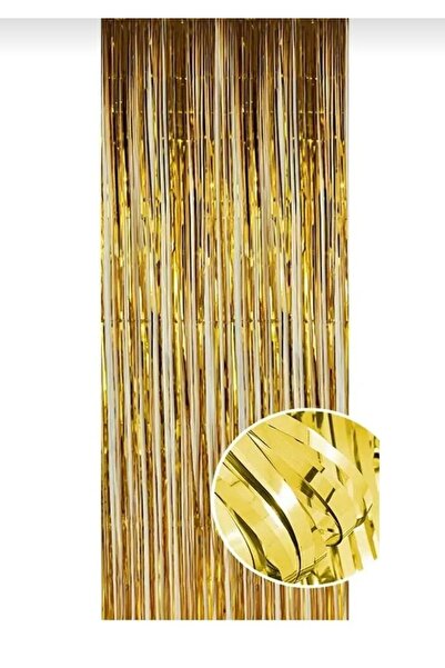 ALYA Parti Metalik Gold Arka Fon Perdesi Parti Perdesi